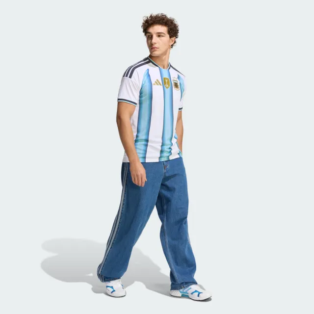 【adidas 愛迪達】世界盃 阿根廷 主場球迷版球衣 梅西 吸濕排汗 男 JM8396