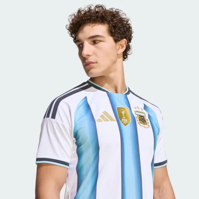 【adidas 愛迪達】世界盃 阿根廷 主場球迷版球衣 梅西 吸濕排汗 男 JM8396