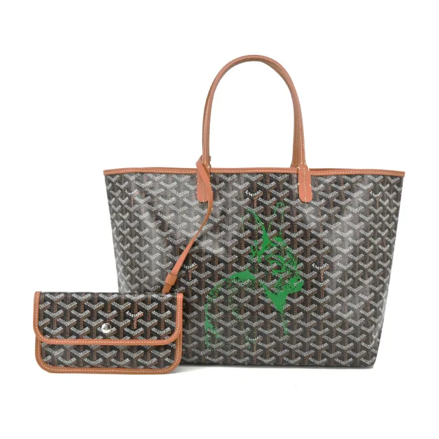 【GOYARD 高雅德】限定兔子拓印帆布LOGO購物包(小/多色選)