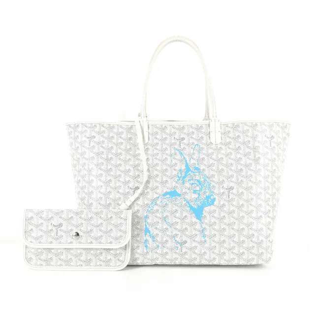 【GOYARD 高雅德】限定兔子拓印帆布LOGO購物包(小/多色選)