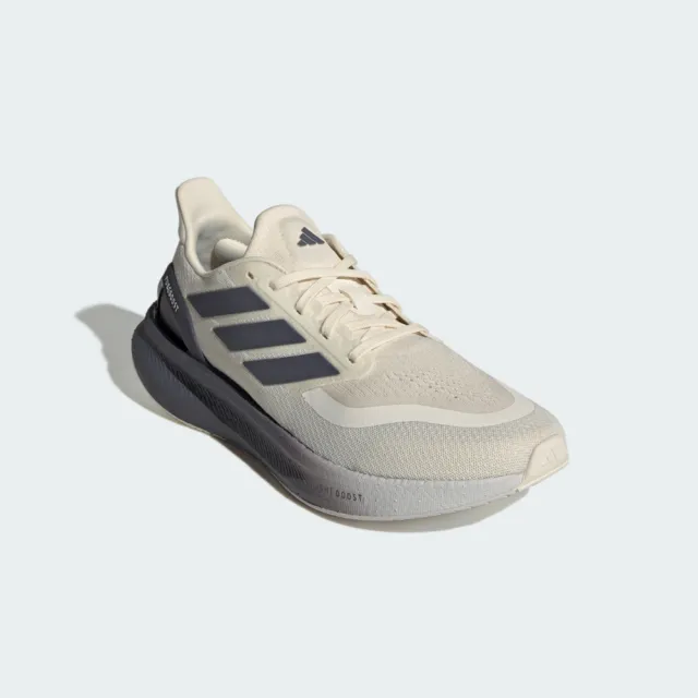 【adidas 愛迪達】Pureboost 5 男 慢跑鞋 支撐 緩震 競速 米灰 透氣(JQ6905)