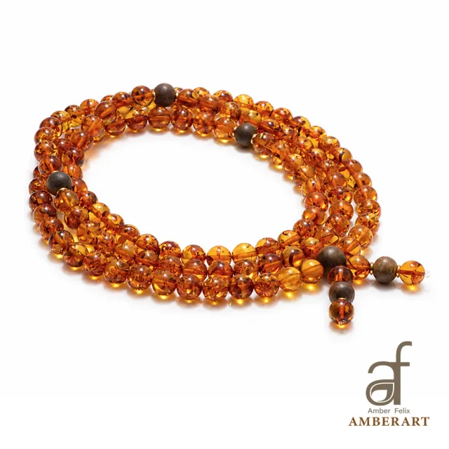 AF AMBER ART波蘭金珀沉香招財珠