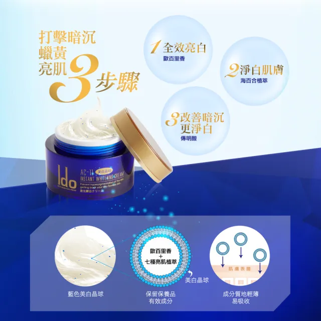 【Ido 船井醫朵】AC-11激光瞬白凝霜美白晶球三瓶組_共150ml(足量傳明酸/維他命C衍生物)