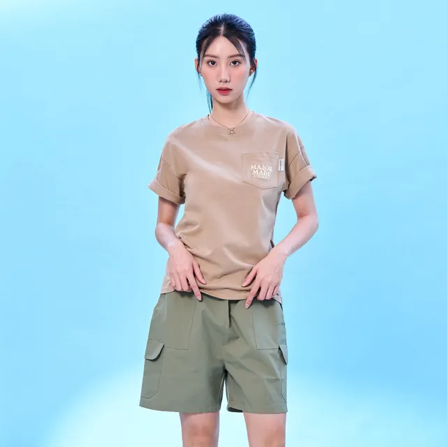 【MAJOR MADE】松鼠與松果溫馨刺繡口袋Ｔ(休閒上衣/刺繡上衣/T恤)