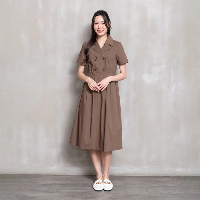 【perng yuh 芃諭名品】經典重奏 翻領 柔彈洋裝(2026 SS Collection｜5A春夏新品上市)