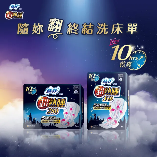 【Sofy 蘇菲】超熟睡衛生棉28-35cm 3包(細緻棉柔/超薄乾爽瞬吸層/超薄細緻棉柔)
