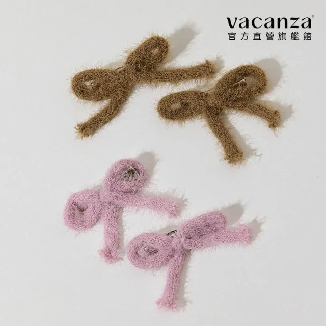 【vacanza】｜髮飾｜絨毛蝴蝶結 髮夾 (髮飾 情人節禮物 生日禮物)