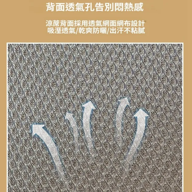 【Quality 聚家】冰藤席冰絲席 涼席 夏季涼席三件套 空調席 地墊 180x200cm（1800D冰絲+天然藤面料）