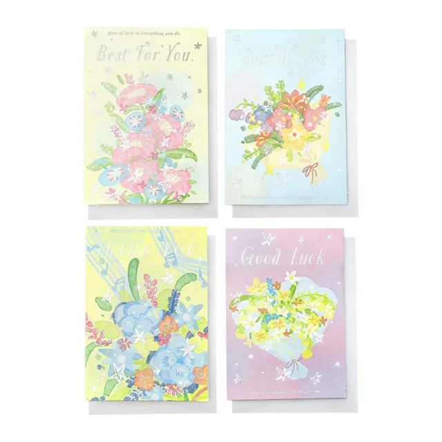 【德德小品集】韓系燙銀祝福卡 枝間花藝手寫卡片 附信封生日卡 感謝卡 畢業卡 禮物水彩花卉 婚禮 教師節
