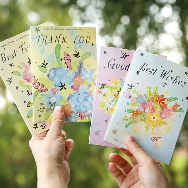 【德德小品集】韓系燙銀祝福卡 枝間花藝手寫卡片 附信封生日卡 感謝卡 畢業卡 禮物水彩花卉 婚禮 教師節