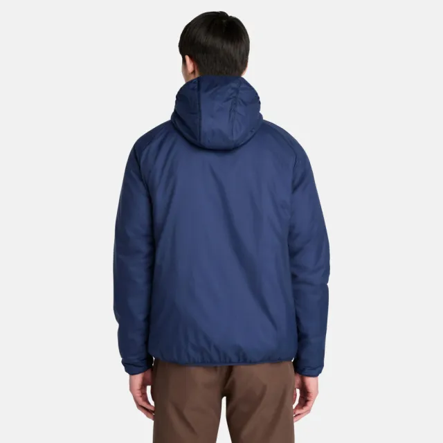 【Timberland】男款深藍色防潑水羽絨保暖外套(A6A57451)