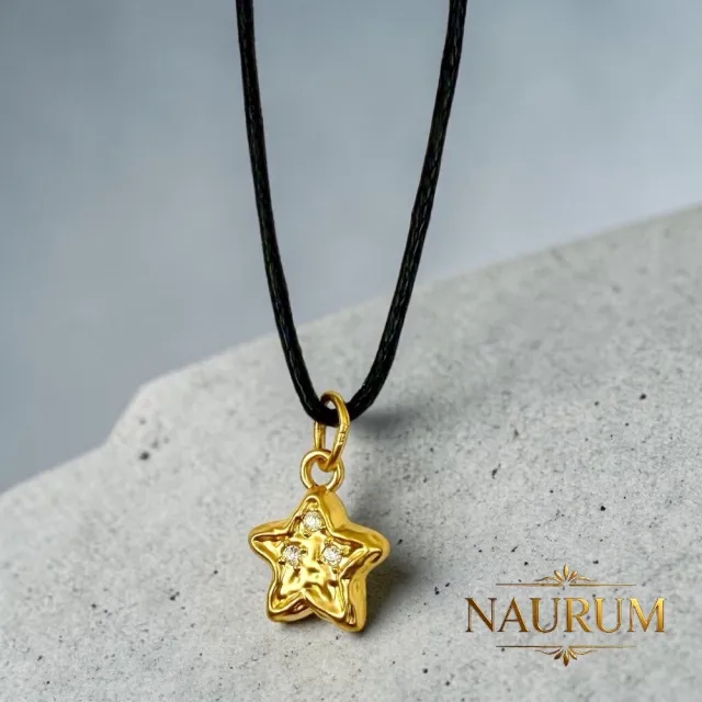 (NAURUM)黃金墜飾星空物語0.12錢附贈皮繩