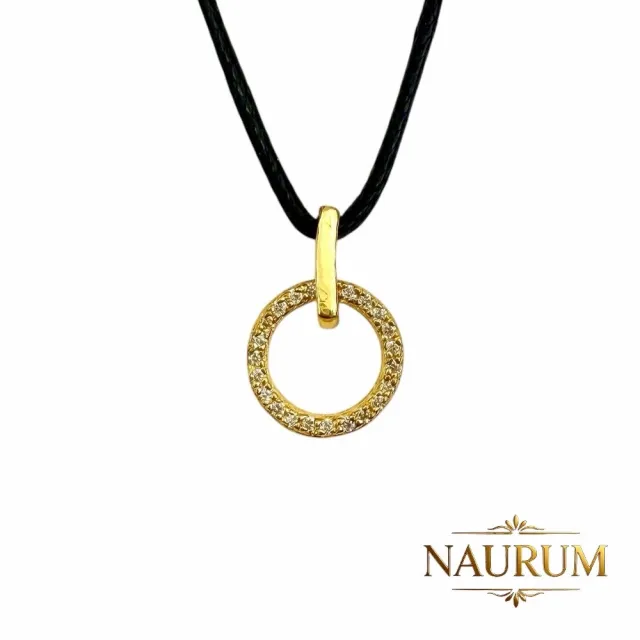 (NAURUM)黃金墜飾耀眼星光0.21錢附贈皮繩