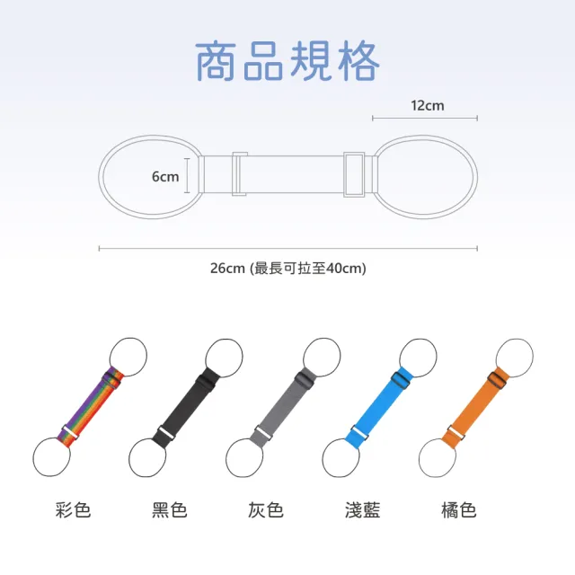 【VOLA 維菈】行李固定帶 行李箱掛帶 旅行箱加固帶 長度可調 行李打包帶 行李束帶 多功能收納