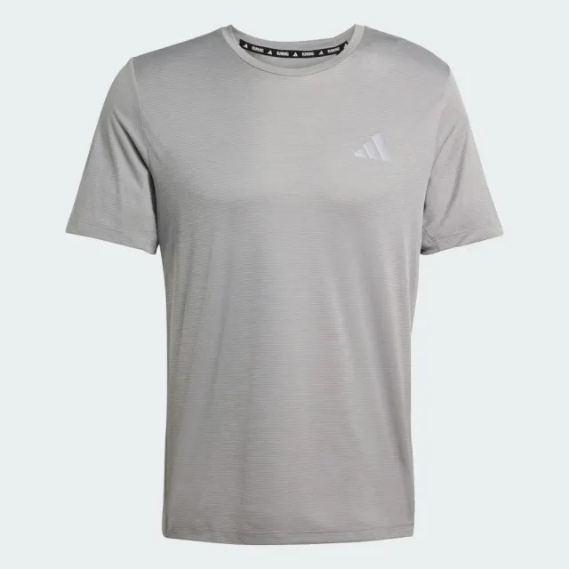 【adidas 愛迪達】短袖上衣 男 訓練 慢跑 吸濕排汗 亞規 RUN ESS TEE M 灰 KB5961