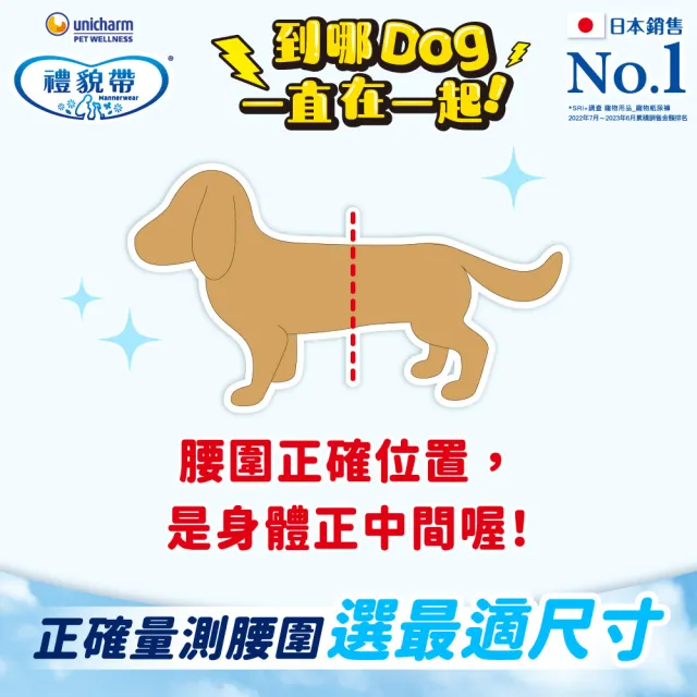 【Unicharm Pet禮貌帶】犬用禮貌帶/生理褲2包組(狗尿布/公母狗/SSS-LL)