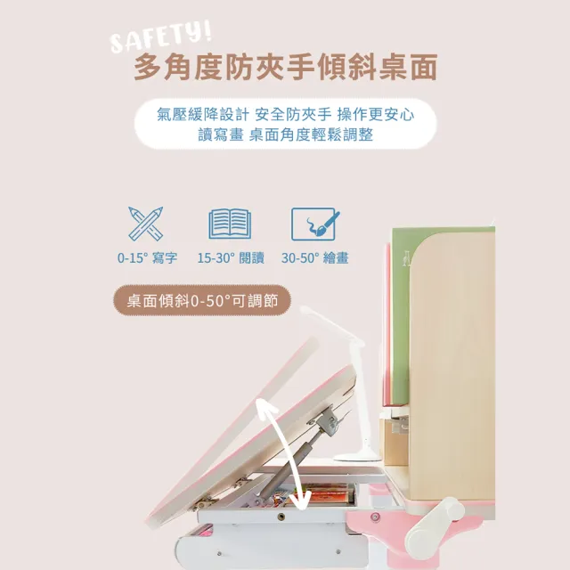 【成長天地】120cm大桌面兒童書桌椅ME761+AU317(書桌椅 成長桌椅 兒童桌椅 升降桌)書架磁吸背板