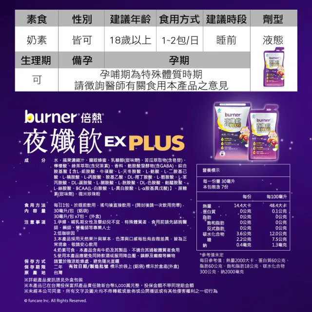 【funcare 船井生醫】倍熱極纖飲3盒(共21包)+夜孅飲EX PLUS3盒(共21包)