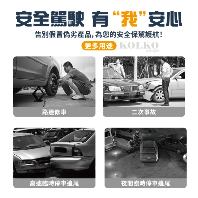 【KOLKO 克魯克家居】可折疊三角警示架-大號 警示牌 汽車反光故障牌 警示三角架
