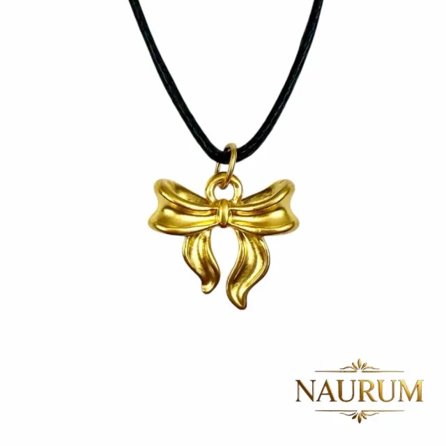 (NAURUM)黃金墜飾繫情金緣0.10錢附贈皮繩