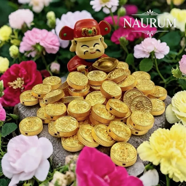 (NAURUM)黃金金豆純金比特幣0.08錢1入