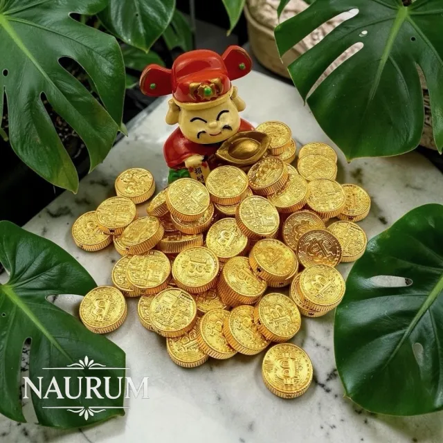 (NAURUM)黃金金豆純金比特幣0.08錢1入