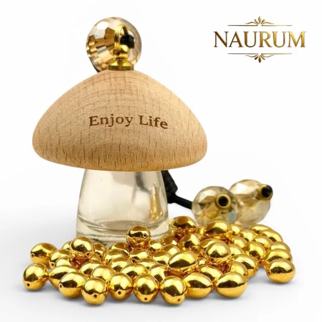 (NAURUM)黃金金豆純金黃金蛋0.05錢3入組附贈精美收納菇菇瓶