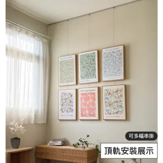 【菠蘿選畫所】天花板1.2m頂軌套組 配1.2m不鏽鋼線（鋁合金）吊圖軌道/ 畫展畫廊掛畫規劃/ 隱形式外裝皆可)