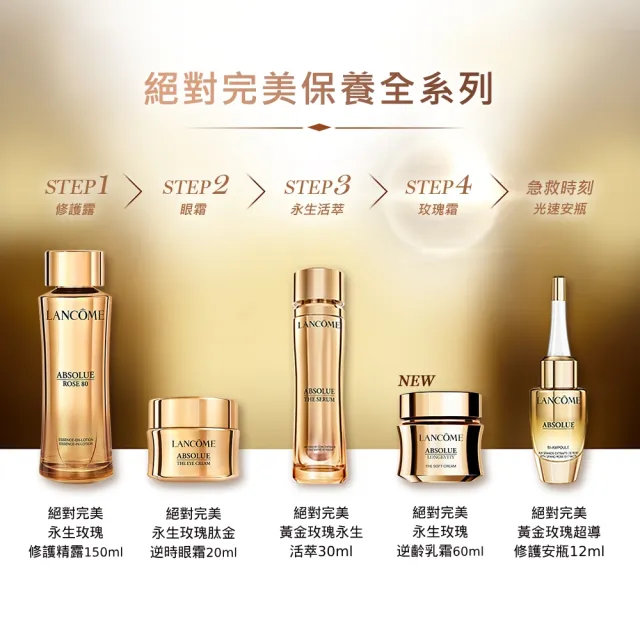 【蘭蔻】官方直營 2025新上市 絕對完美永生玫瑰逆齡乳霜60ml補充瓶(LANCOME/全新上市/乳霜/抗老/補充瓶)