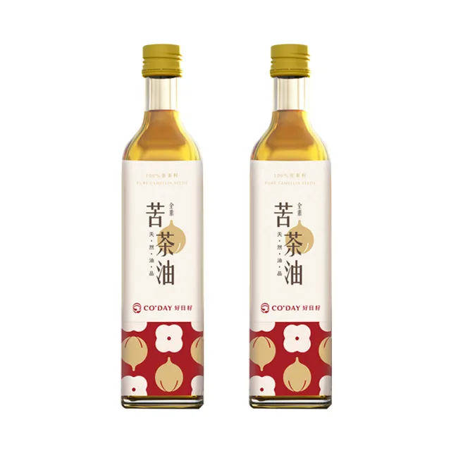 【梅山茶油合作社】梅山苦茶油500ml二入組(可生飲/CODAY好日籽)