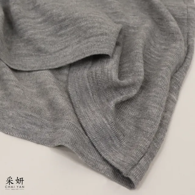 【CHAI YAN 采妍】大象連肩針織短袖上衣(春夏女裝/中大尺碼/專櫃/寬鬆/透氣)
