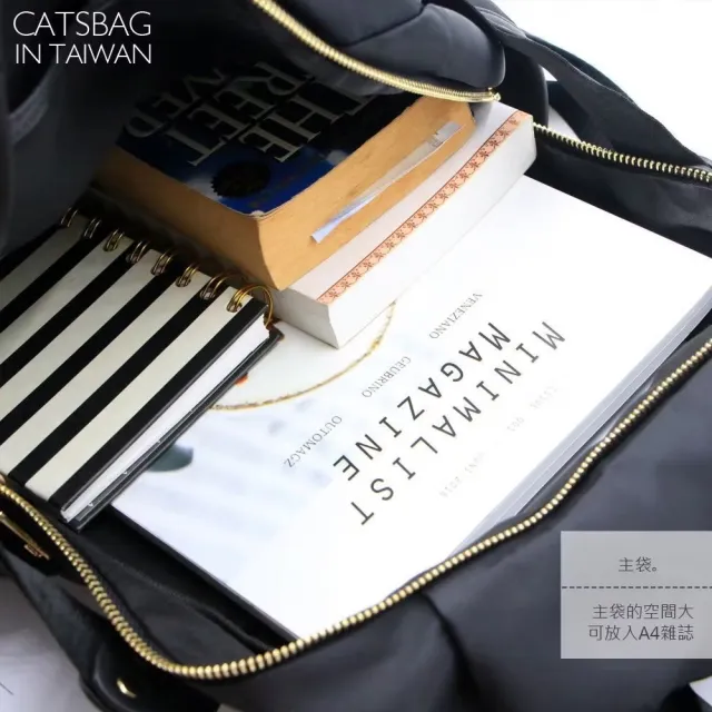 【Catsbag】雙11 加大款防潑水尼龍兩用後背包G1989(防水包 後背包/側肩包)