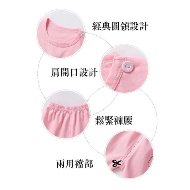 【安朵童舖】現貨韓版兒童短袖套裝女童卡通套裝男童印花圓領上衣短褲兒童上衣短褲(035/031)
