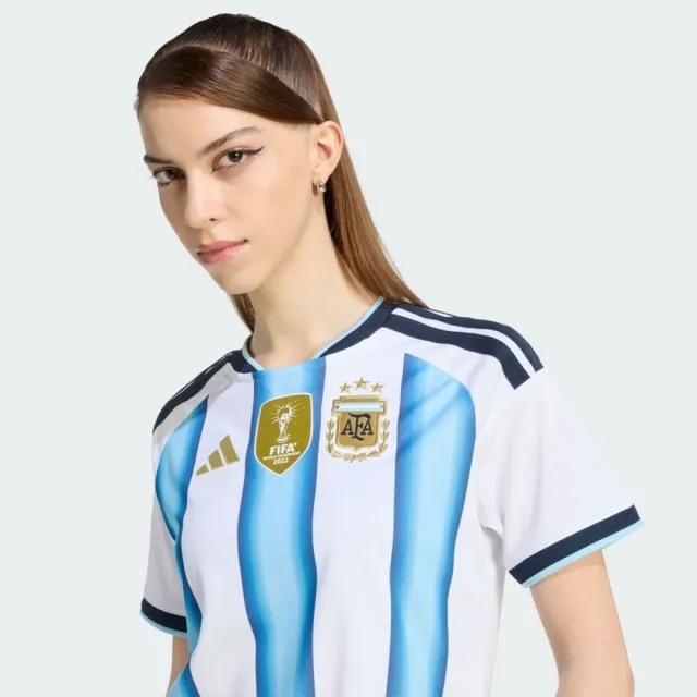 【adidas 愛迪達】2026世足afa H Jsy W D 女 藍白 世界盃 阿根廷 主場復刻版 短袖球衣(KA8125)