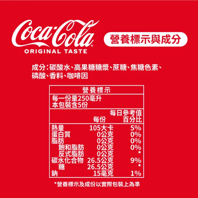 【Coca-Cola 可口可樂】寶特瓶1.25L x12入/箱(TQF微笑標章)