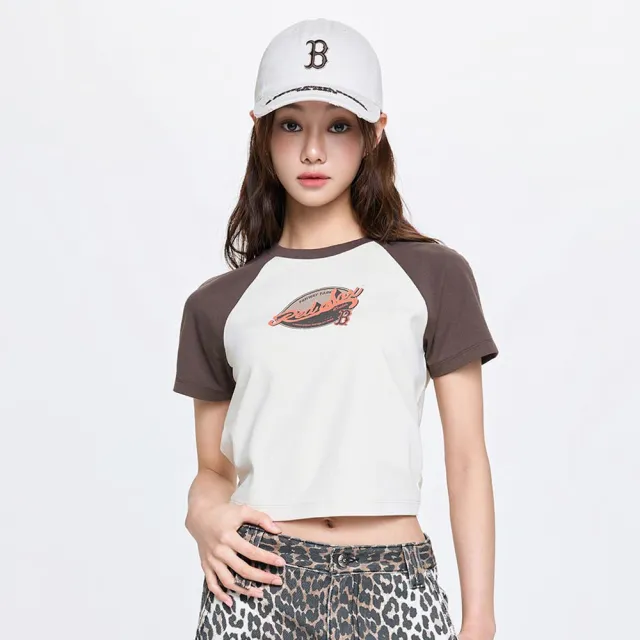 【MLB】女版短袖T恤 Varsity系列 波士頓紅襪隊 (3FTSV1863-43SAL)