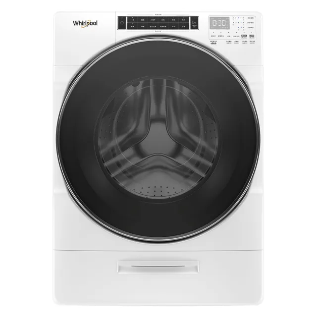 【Whirlpool 惠而浦】58H快配17公斤+16公斤〔桶裝〕瓦斯乾衣機+變頻滾筒蒸氣洗 (8TWFW8620HW+8TWGD8620HW)