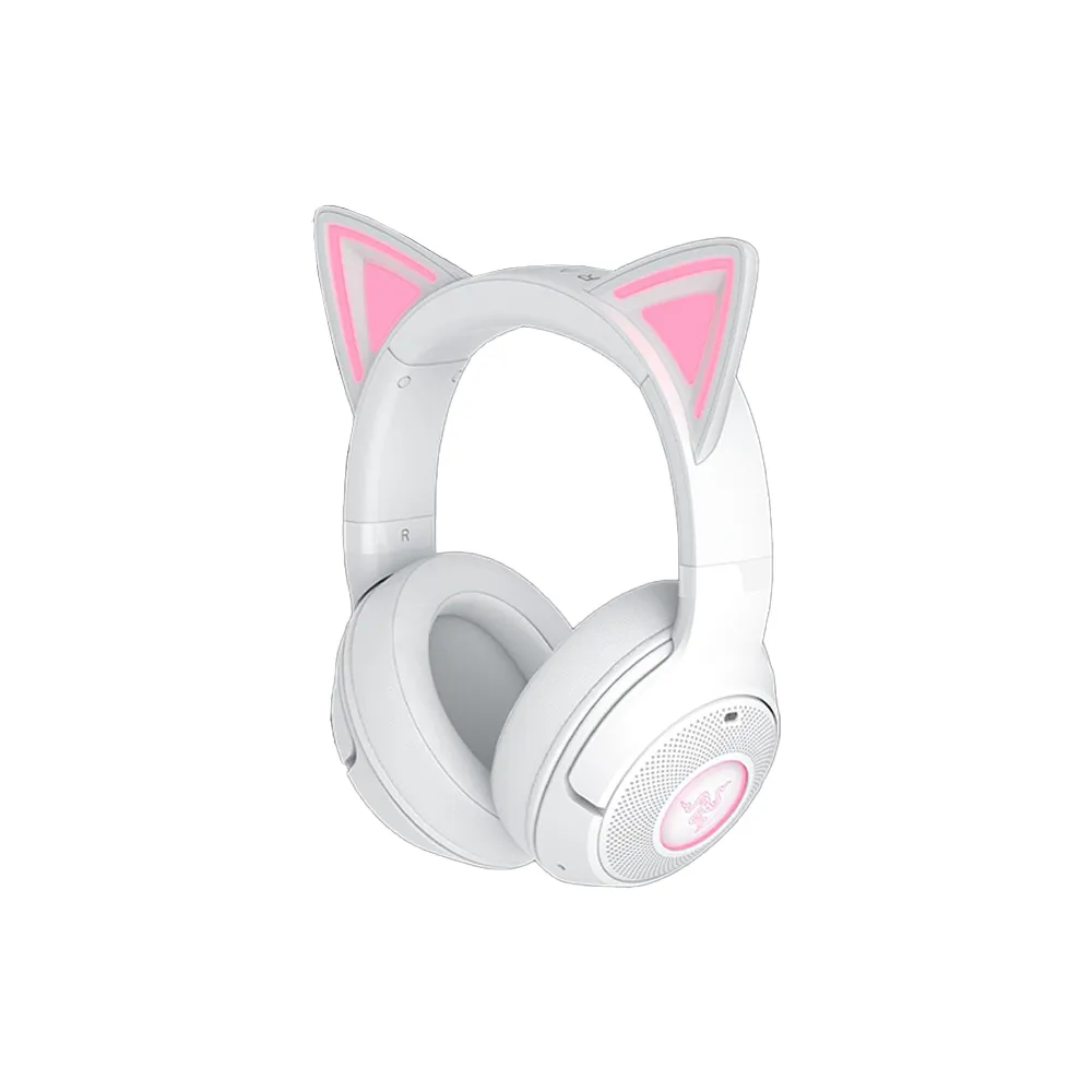 【Razer 雷蛇】北海巨妖  Kraken Kitty V2 BT 無線藍芽RGB遊戲耳麥-白色