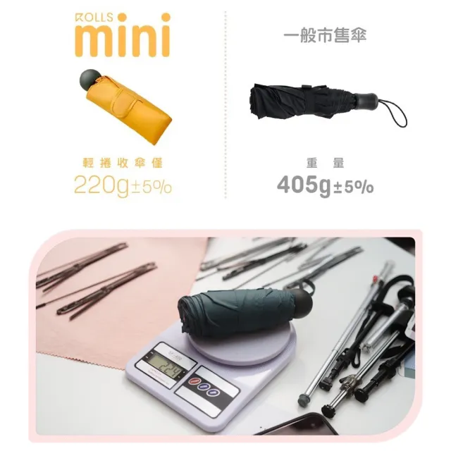【ROLLS】mini 迷你瞬間捲收傘(手動開合/威品嚴選)