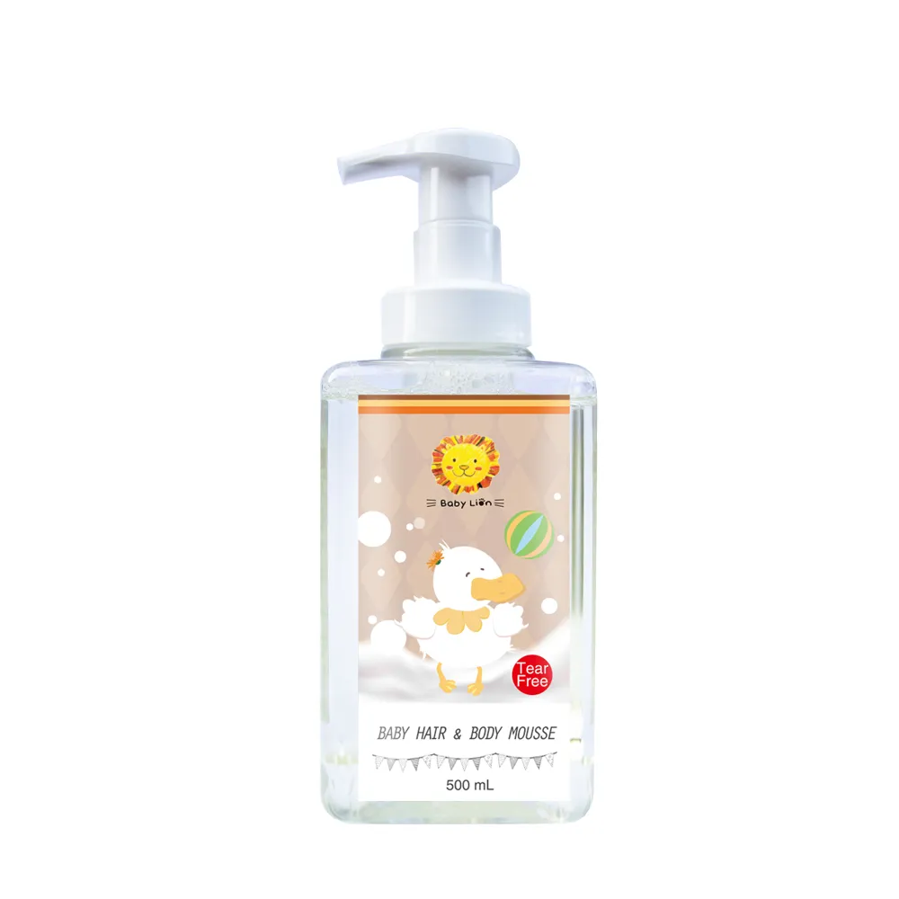 【獅子寶寶】金盞花舒緩保濕系列嬰幼兒2in1洗髮沐浴慕斯(500mL) 寶寶洗澡洗髮沐浴 洗沐二合一