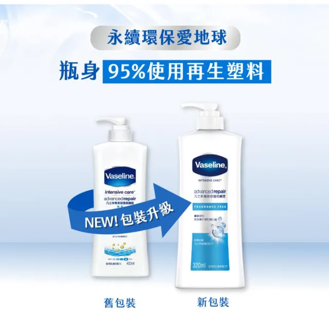 【Vaseline 凡士林】經典系列潤膚露獨家款(專業修護潤膚露重量組)