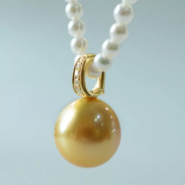 月輝珠寶 12-13mm 天然南洋金珠 18K金鑽石吊墜 正金色橢圓珍珠 強光海水珍珠 氣質優雅 送禮首選 - momo購物網 - 好評推薦 ...