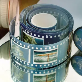 【德德小品集】生活放映錄 PET膠帶 電影膠捲 復古膠片 手帳膠帶 防水不留殘膠 裝飾貼紙 寬版