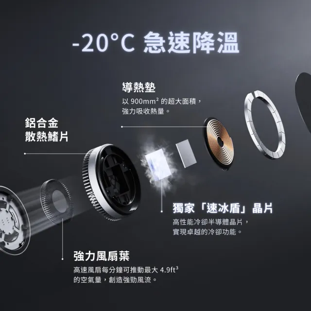 【AUKEY】小冰充 Qi2磁吸快充手機散熱器 (LC-G10A)