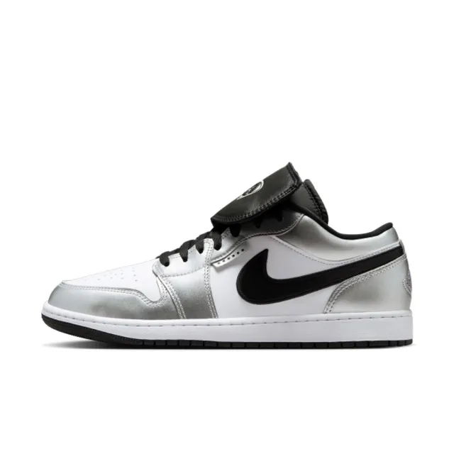 【NIKE 耐吉】運動鞋 籃球鞋 男鞋 AIR JORDAN 1 LOW SE AJ1 抓地力 足球風格 銀 (IR2278100)