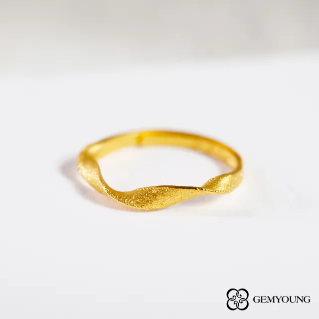 【JING YANG 晶漾】黃金戒指立體波浪(0.67錢±0.05錢)