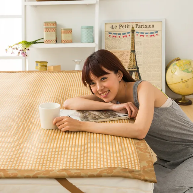 【A-nice】日本精品 3D透氣加厚 高密度 加厚編織 頂級軟藤涼蓆(雙人 5呎 / TWO)