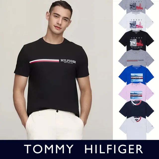 【TOMMY HILFIGER】TOMMY 經典刺繡文字Logo圖案短袖T恤 上衣-多色選(平輸品/短T)