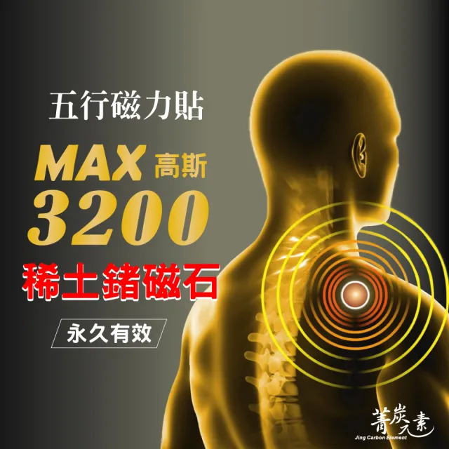 【菁炭元素】稀土磁能五行磁力貼 磁力貼 1件組(鍺磁石 能量元素 磁力貼 磁力項圈)