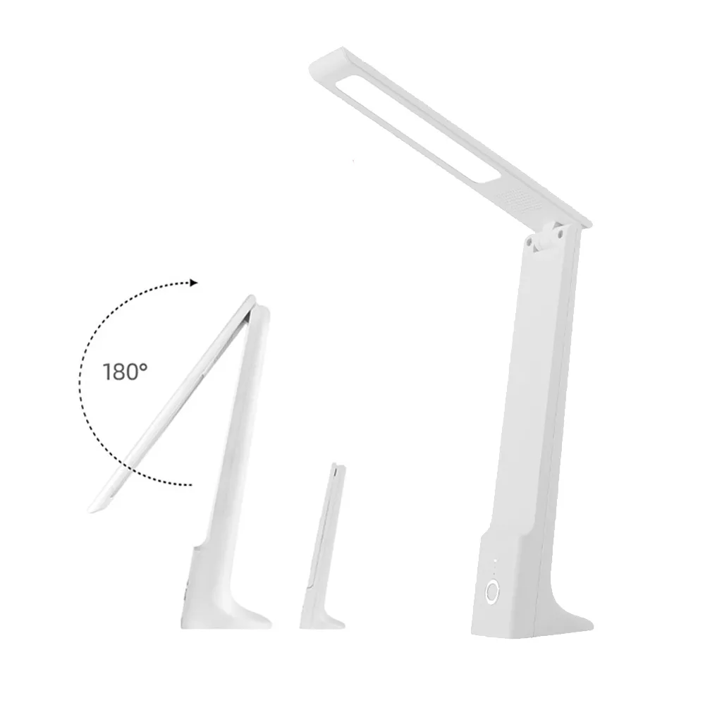 【JHS】可折疊 觸控鈕 三檔光 LED護眼檯燈 充電款(護眼檯燈 LED檯燈 閱讀燈 充電護眼檯燈)